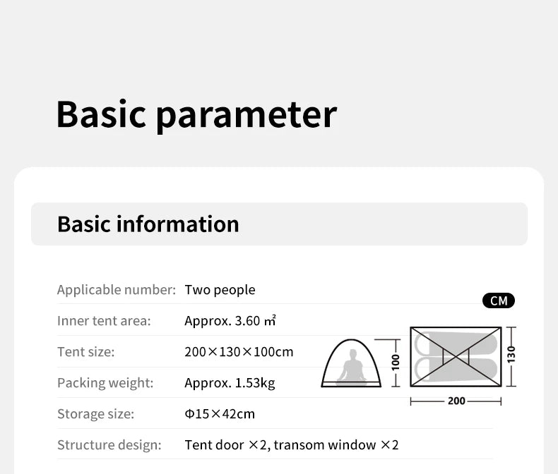 Ultralight 2 Person Tent